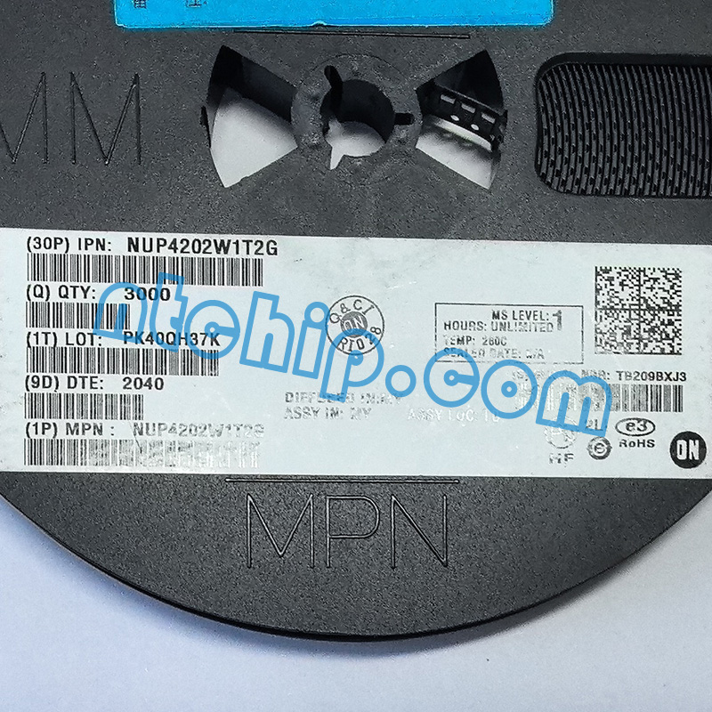 ON Semiconductor NUP4202W1T2G original reel label