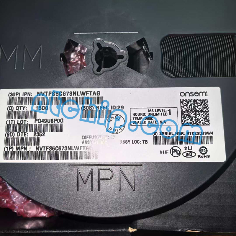 onsemi NVTFS5C673NLWFTAG original reel label