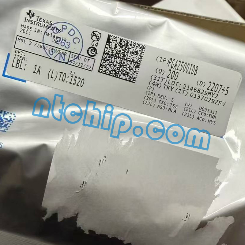 Texas Instruments PGA2500IDB original package label