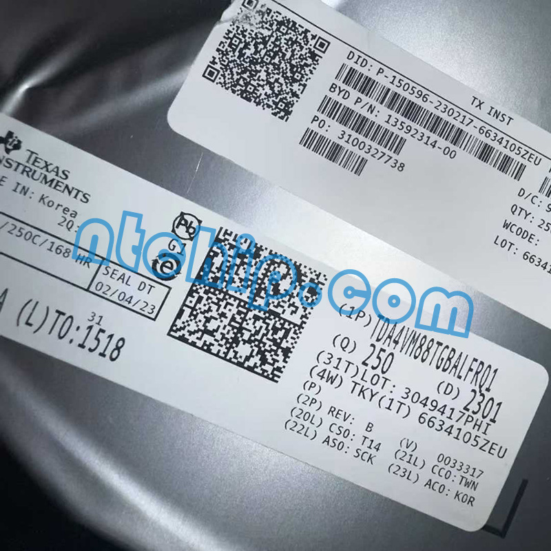 Texas Instruments TDA4VM88TGBALFRQ1 original package label