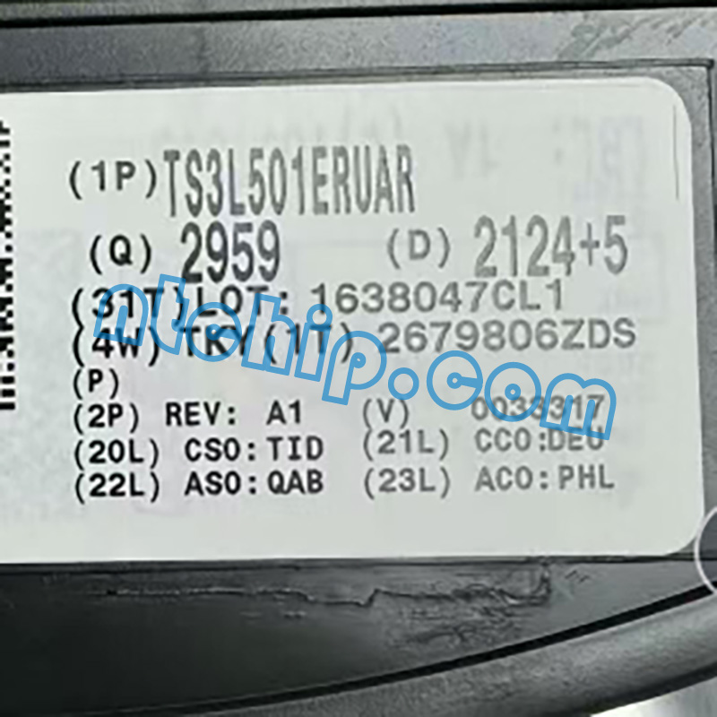 Texas Instruments TS3L501ERUAR original reel label