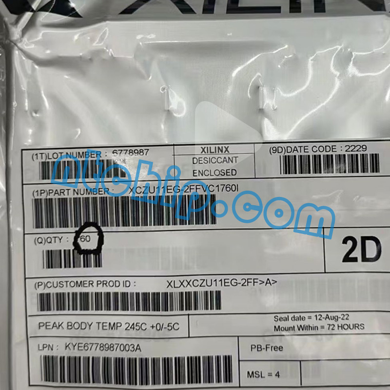 Xilinx XCZU11EG-2FFVC1760I original package label