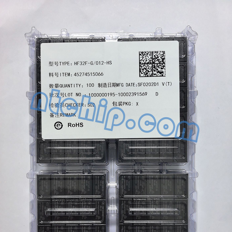 Hongfa HF32F-G/012-HS original package label Hongfa HF32F-G/012-HS original package label