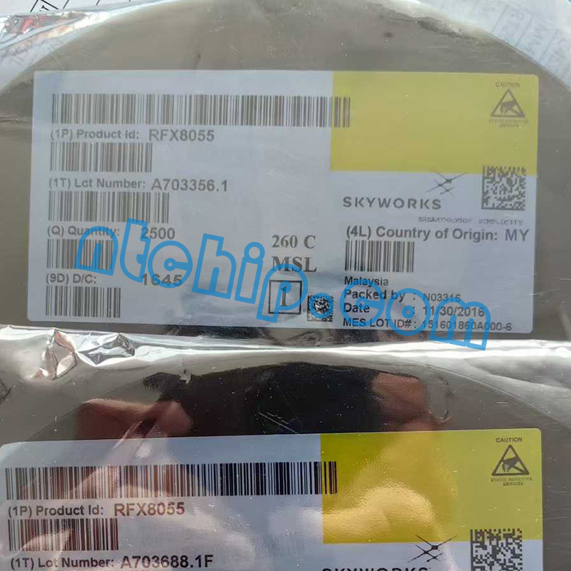 Skyworks Solutions, Inc. RFX8055 original reel label