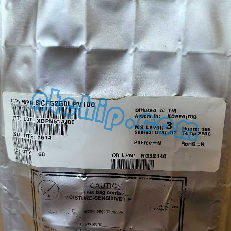 Freescale Semiconductor Inc. SCF5250LPV100 original package label