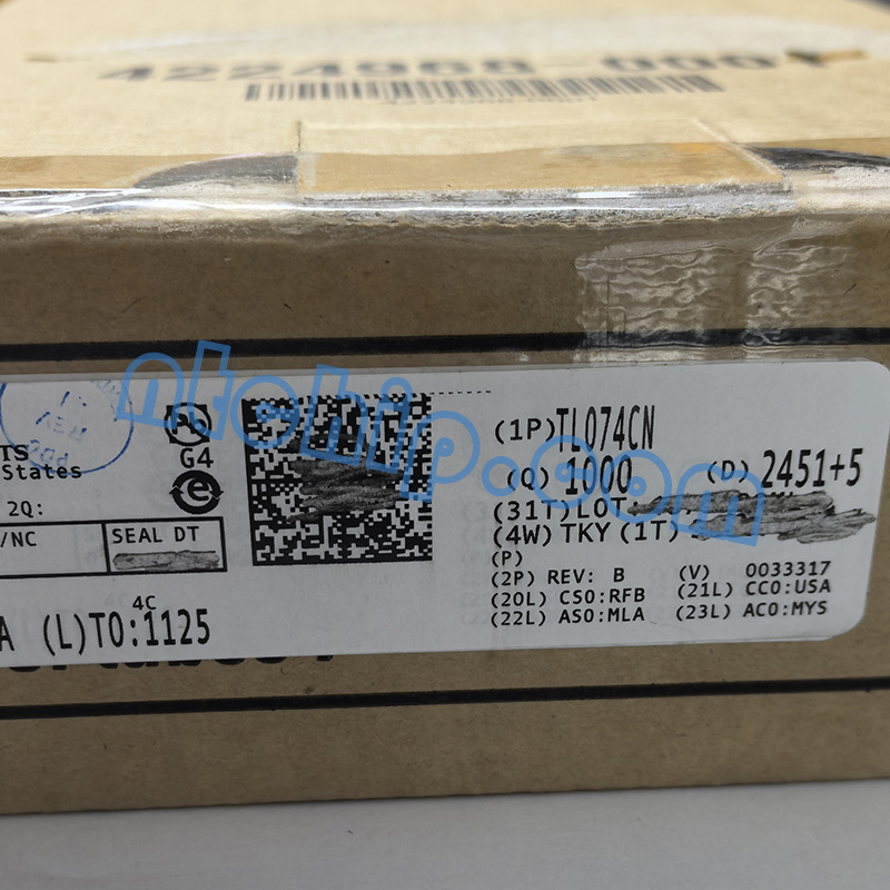 Texas Instruments TL074CN original package label