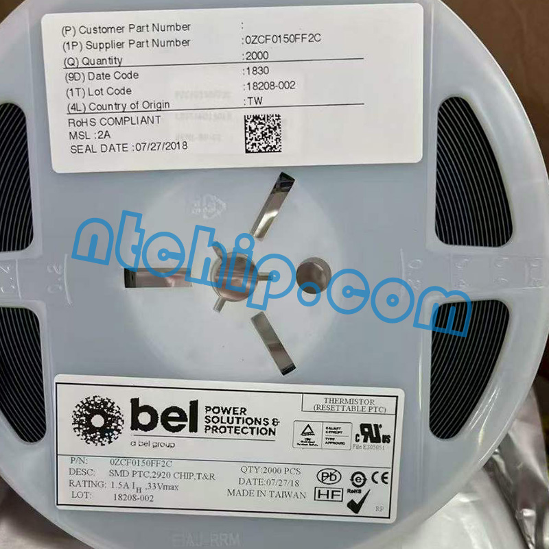 Bel Fuse Inc. 0ZCF0150FF2C original reel label