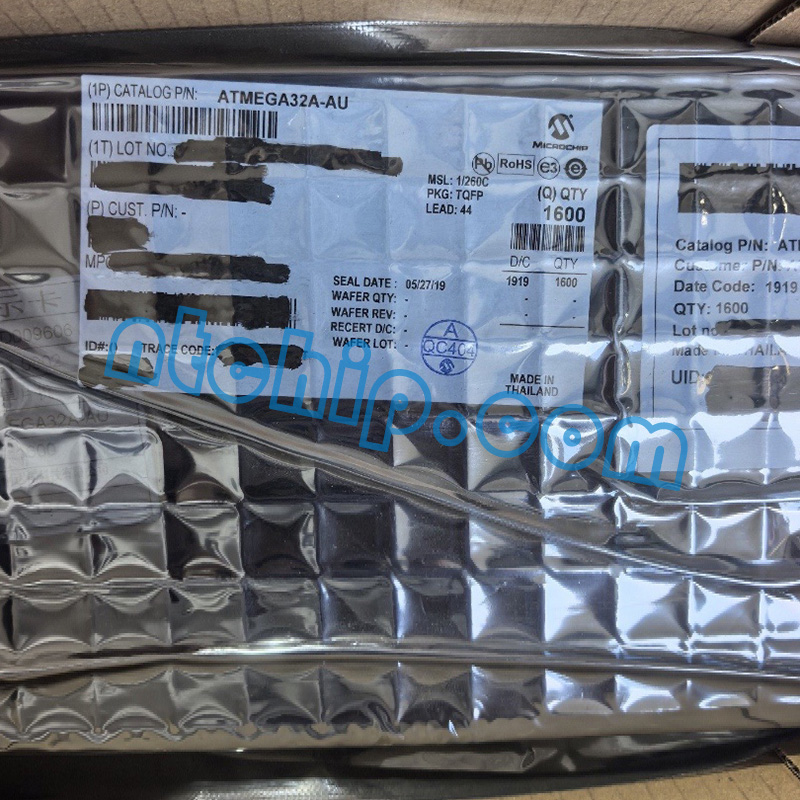 Microchip Technology ATMEGA32A-AU original package label