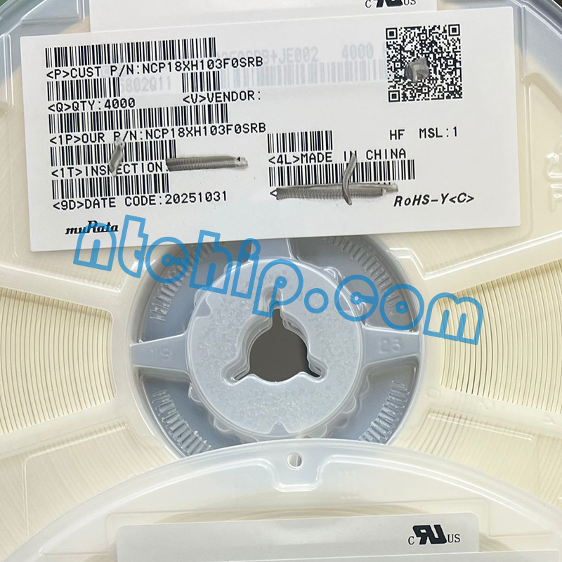 Murata Electronics NCP18XH103F0SRB original reel label