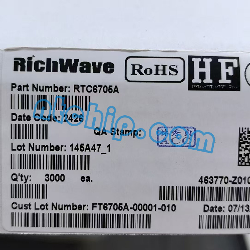 RICHWAVE RTC6705A original package label