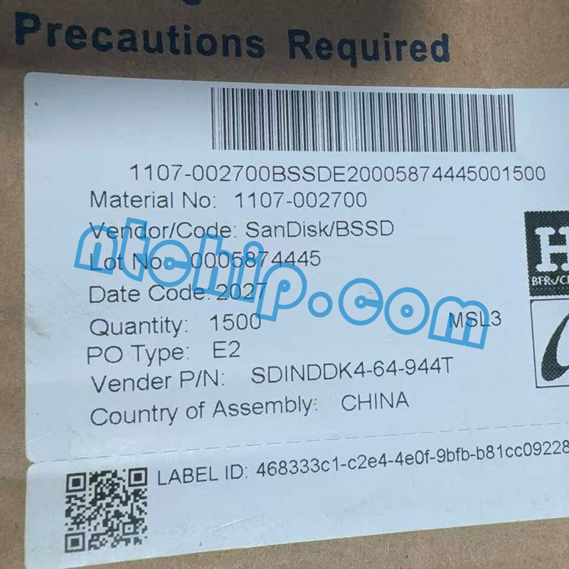 SanDisk SDINDDK4-64G original package label