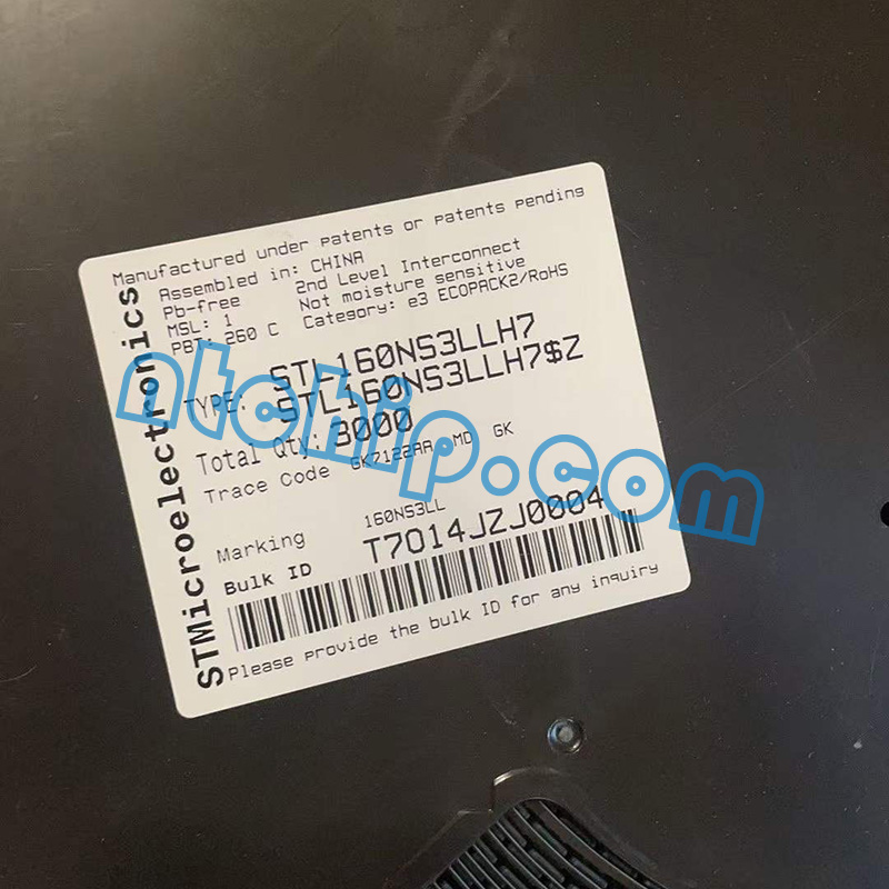STMicroelectronics STL160NS3LLH7 original reel label