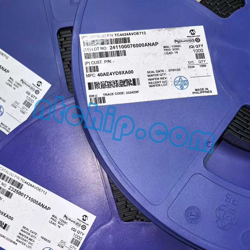 Microchip Technology TC4424AVOE713 original reel label