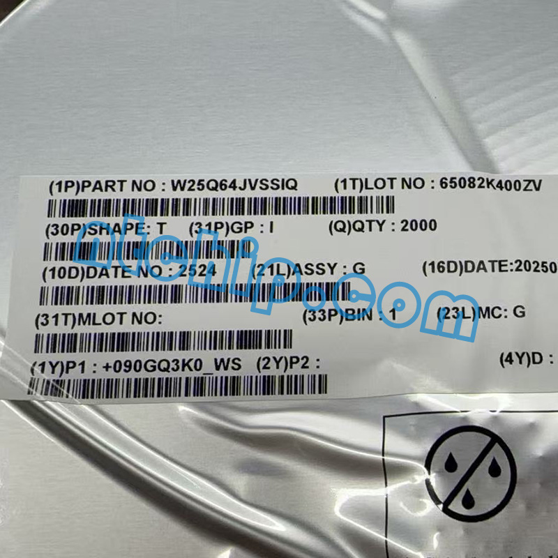 Winbond Electronics Corporation W25Q64JVSSIQ TR original reel label
