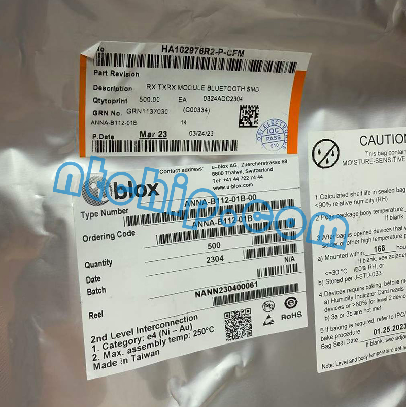 U-BLOX ANNA-B112-01B original package label