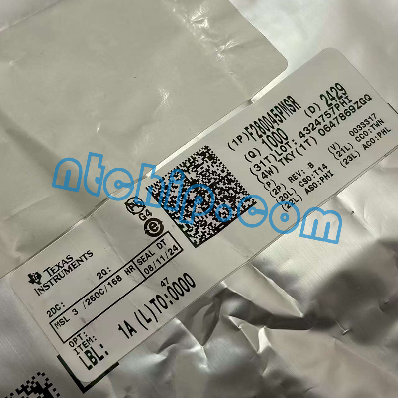Texas Instruments F280045PMSR original package label