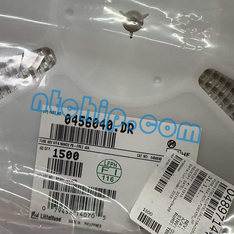Littelfuse Inc. 0456040.DR original reel label