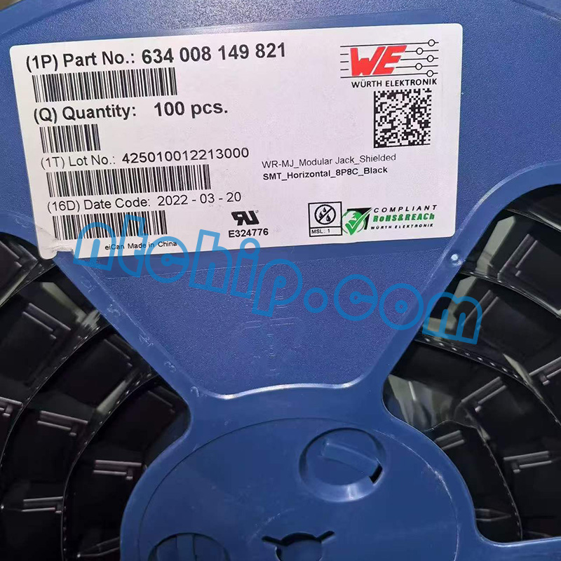 Wurth Electronics 634008149821 original reel label Wurth Electronics 634008149821 original reel label