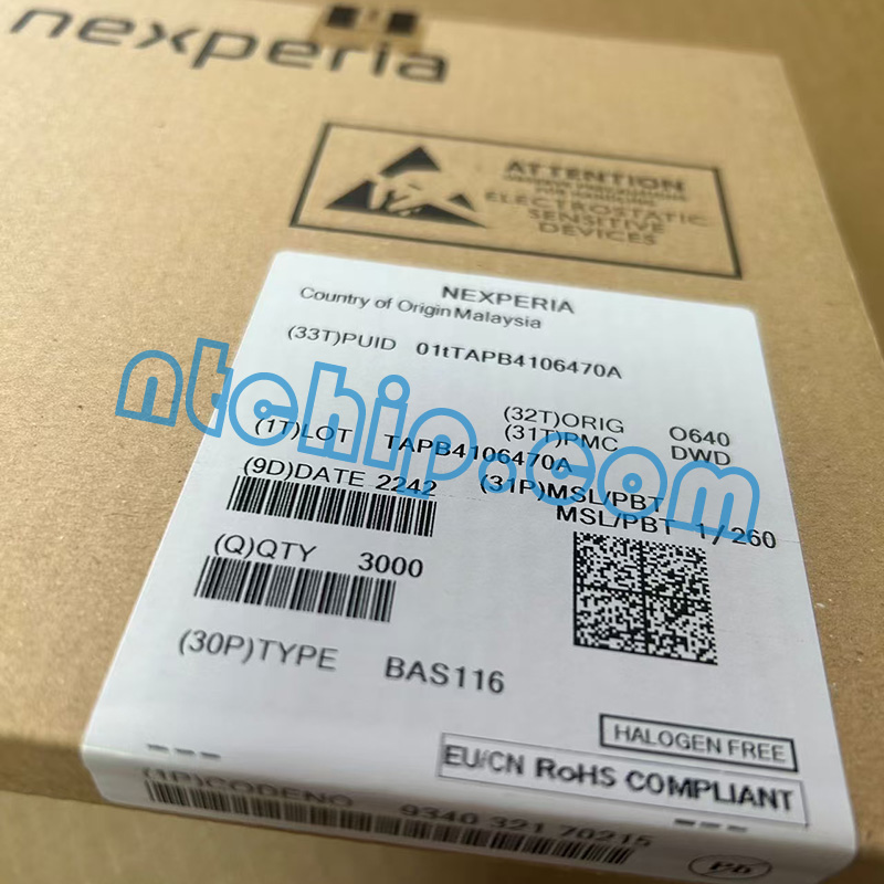 Nexperia BAS116,215 original package label