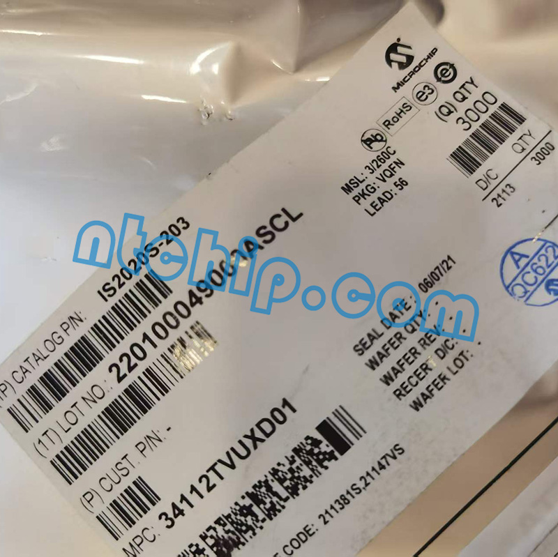 Microchip Technology IS2020S-203 original package label