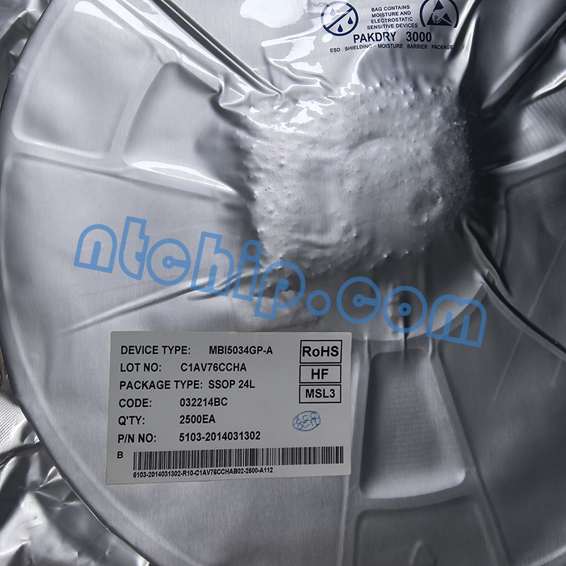 Macroblock MBI5034GP-A original package label