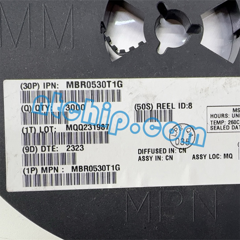 onsemi MBR0530T1G original reel label