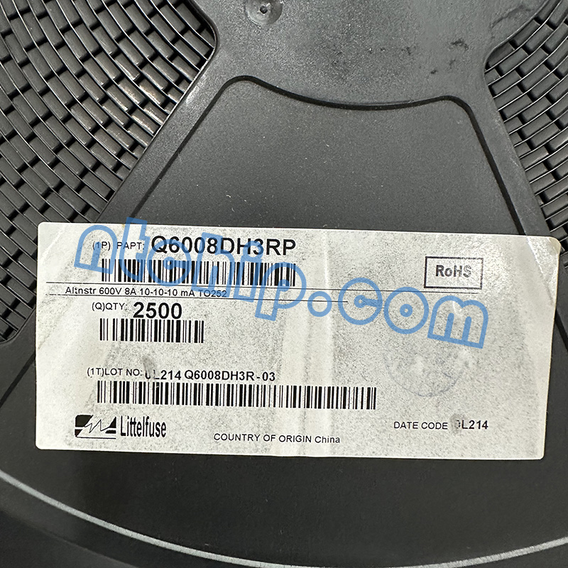 Littelfuse Inc. Q6008DH3RP original reel label