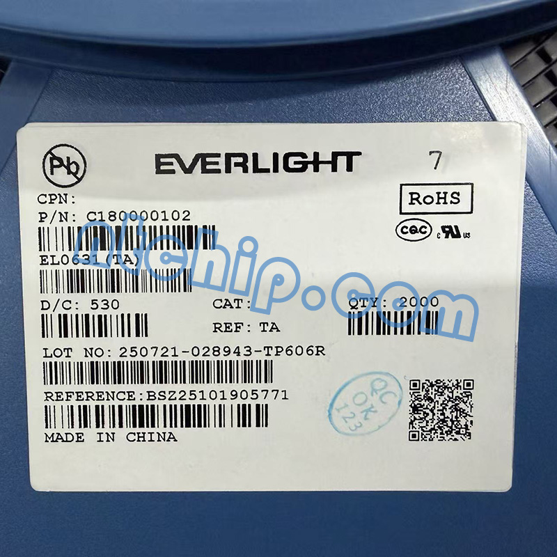 Everlight Electronics EL0631(TA) original reel label