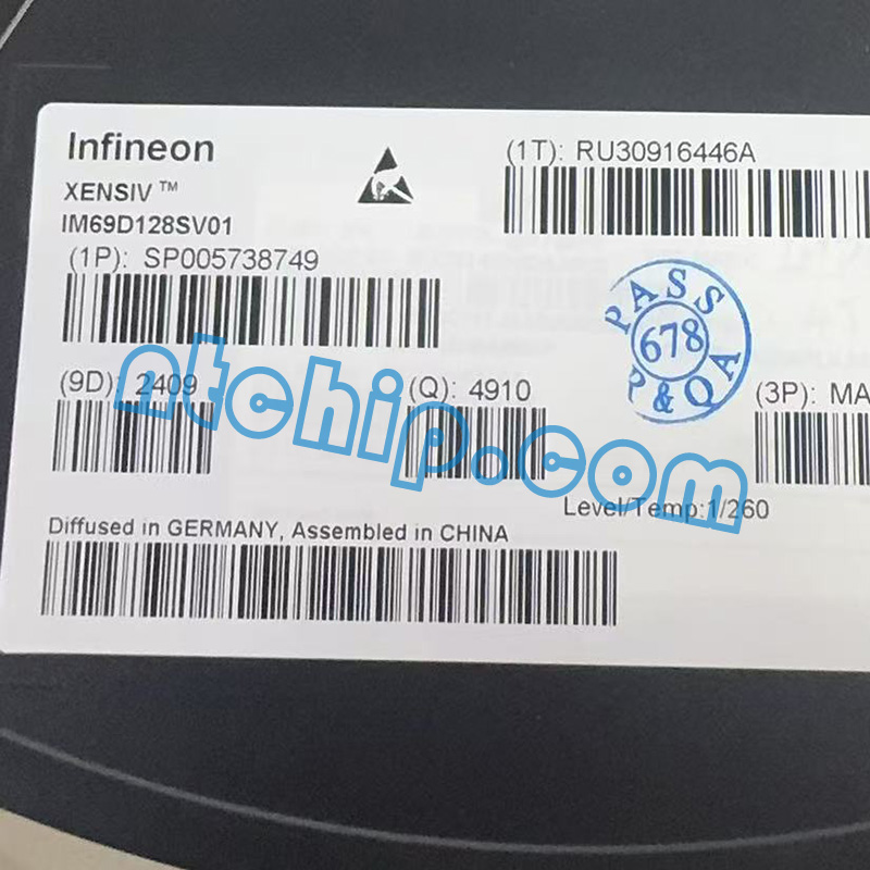 Infineon Technologies IM69D128SV01 original reel label
