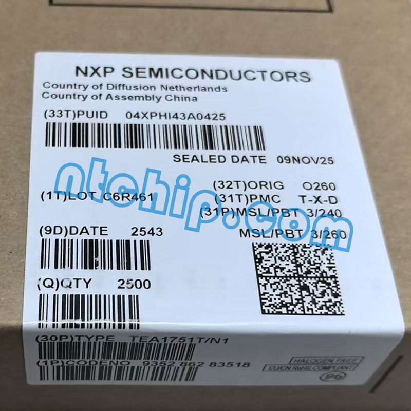 NXP Semiconductors TEA1751T/N1,518 original package label