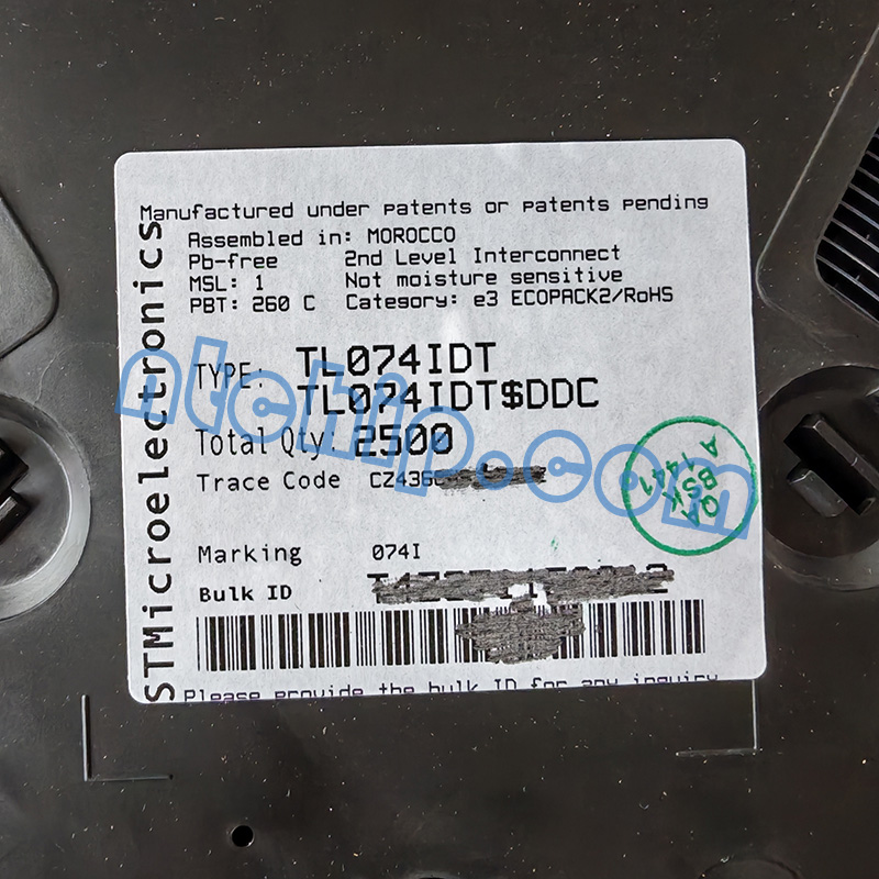 STMicroelectronics TL074IDT original reel label
