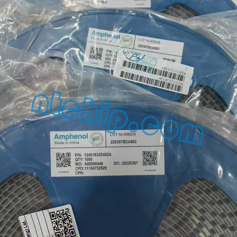 Amphenol ICC  12401832E402A original reel label