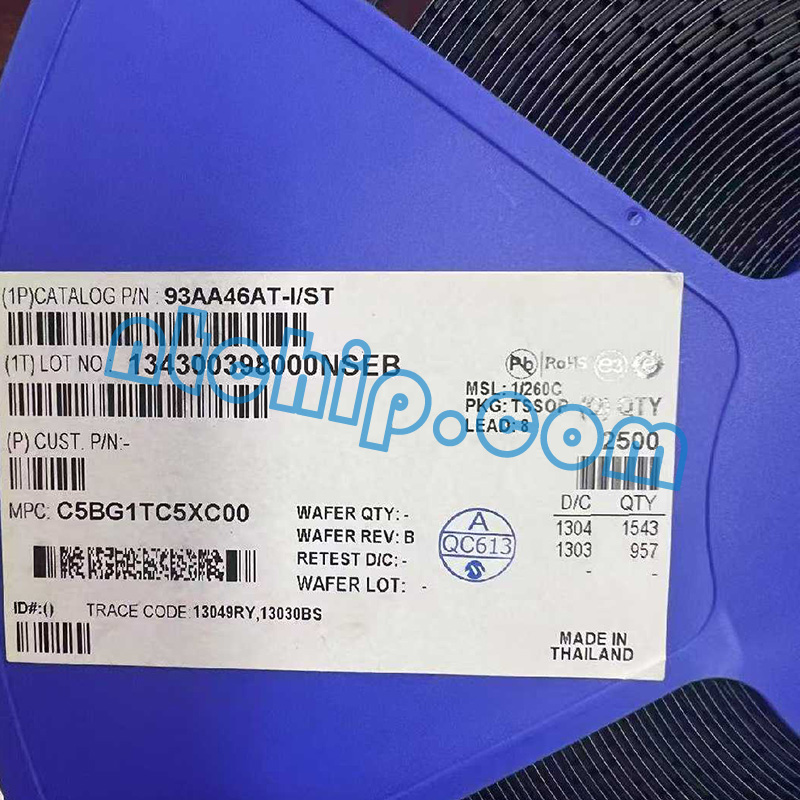 Microchip Technology 93AA46AT-IST original reel label