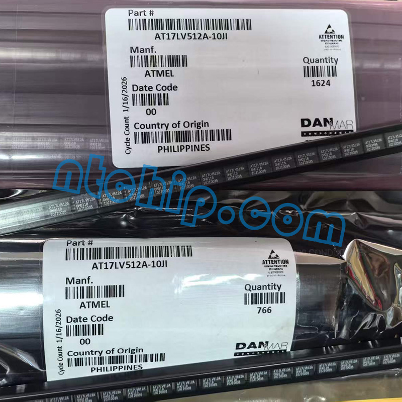 Microchip Technology AT17LV512A-10JI original package label