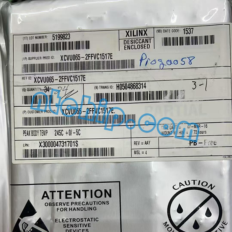 Xilinx XCVU065-2FFVC1517E original package label