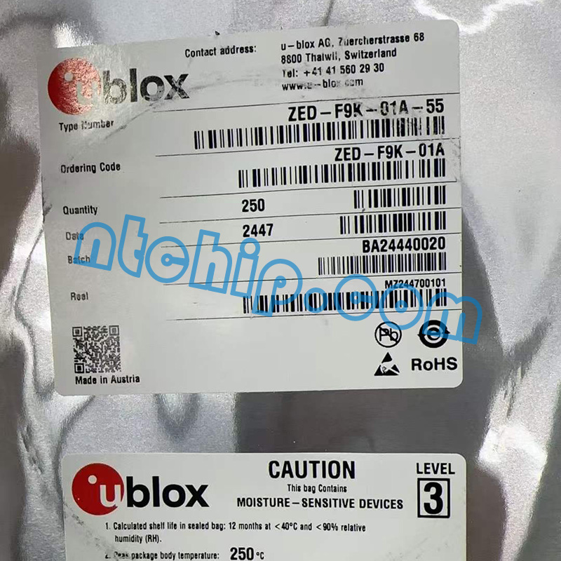 U-BLOX ZED-F9K-01A original package label