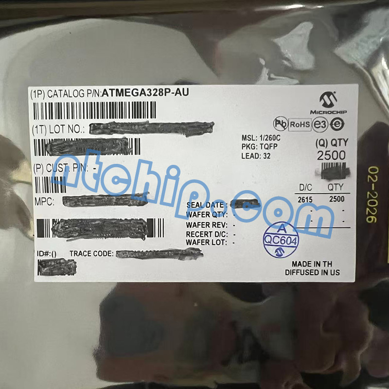Microchip Technology ATMEGA328P-AU original package reel