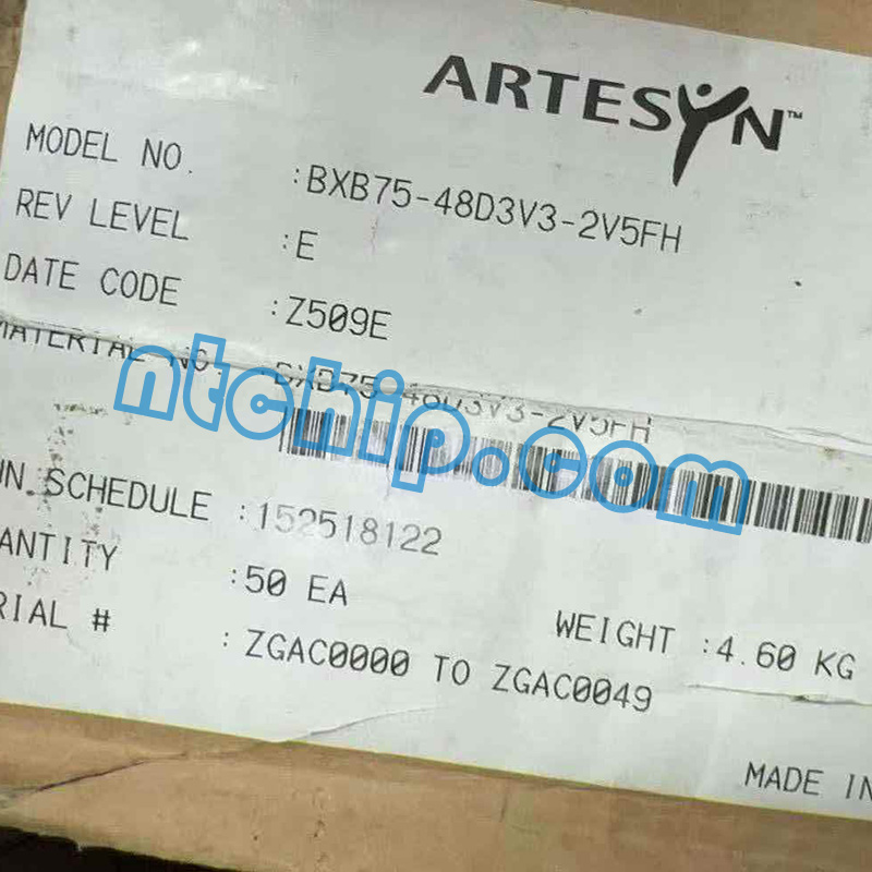 Artesyn  BXB75-48D3V3-2V5FH original package label
