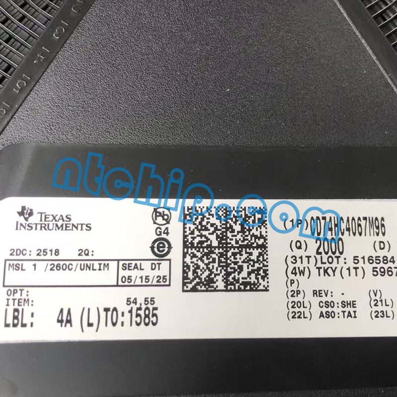 Texas Instruments  CD74HC4067M96 original reel label