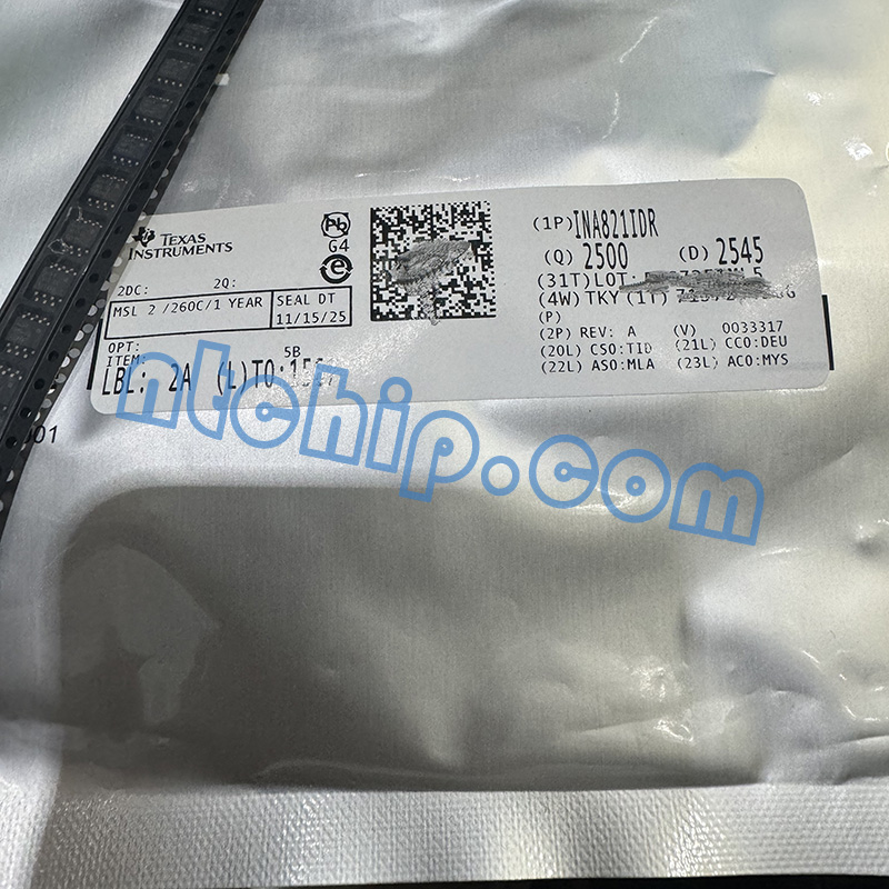Texas Instruments INA821IDR original package label