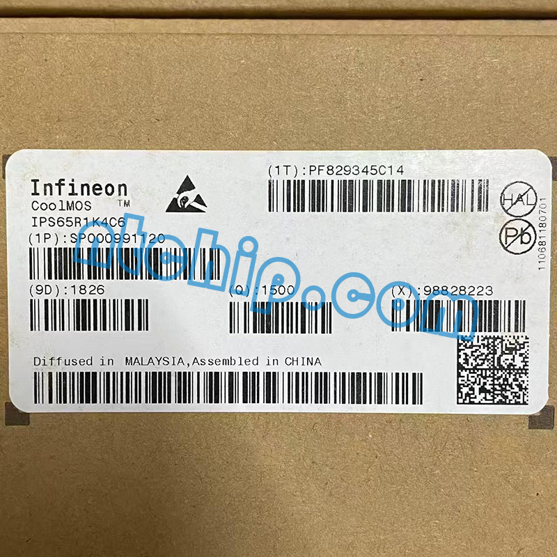  Infineon Technologies IPS65R1K4C6 original package label