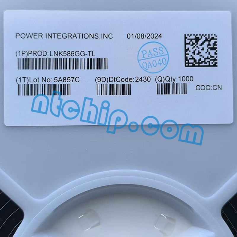 Power Integrations LNK586GG-TL original reel label