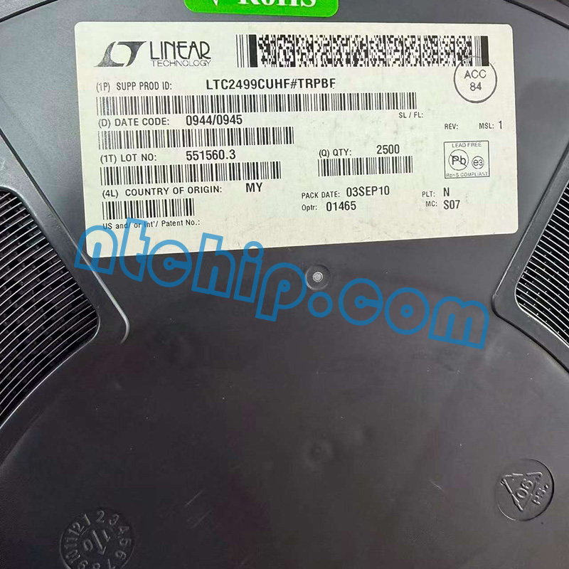 Analog Devices Inc LTC2499CUHF#TRPBF original reel label