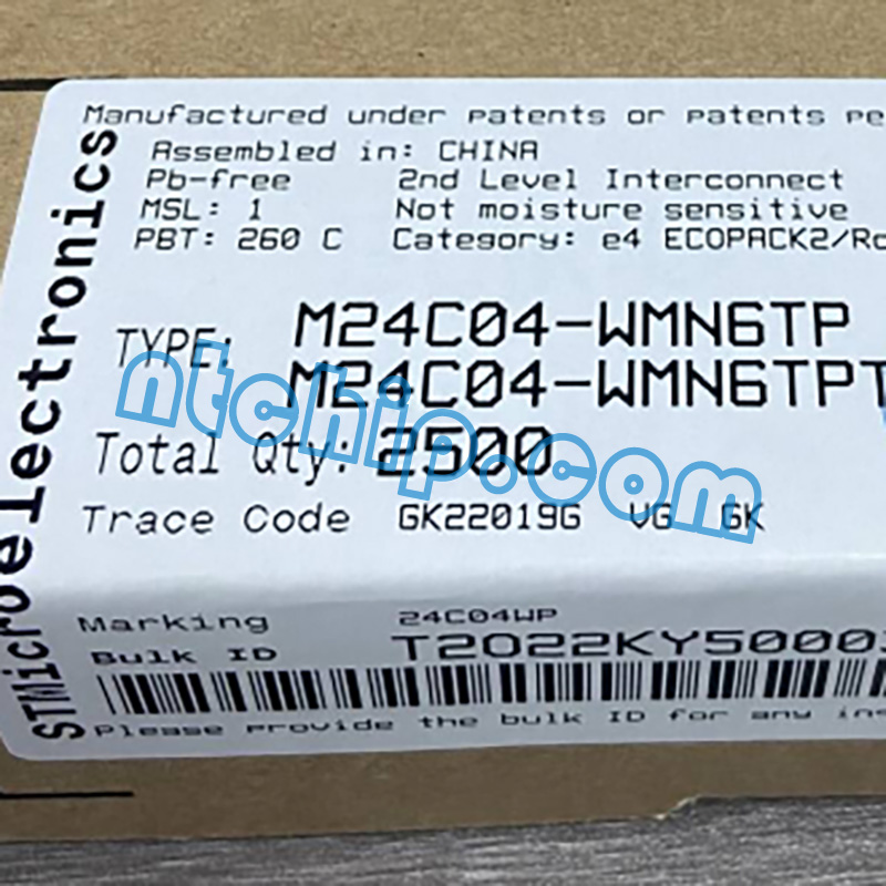 STMicroelectronics M24C04-WMN6TP original package label