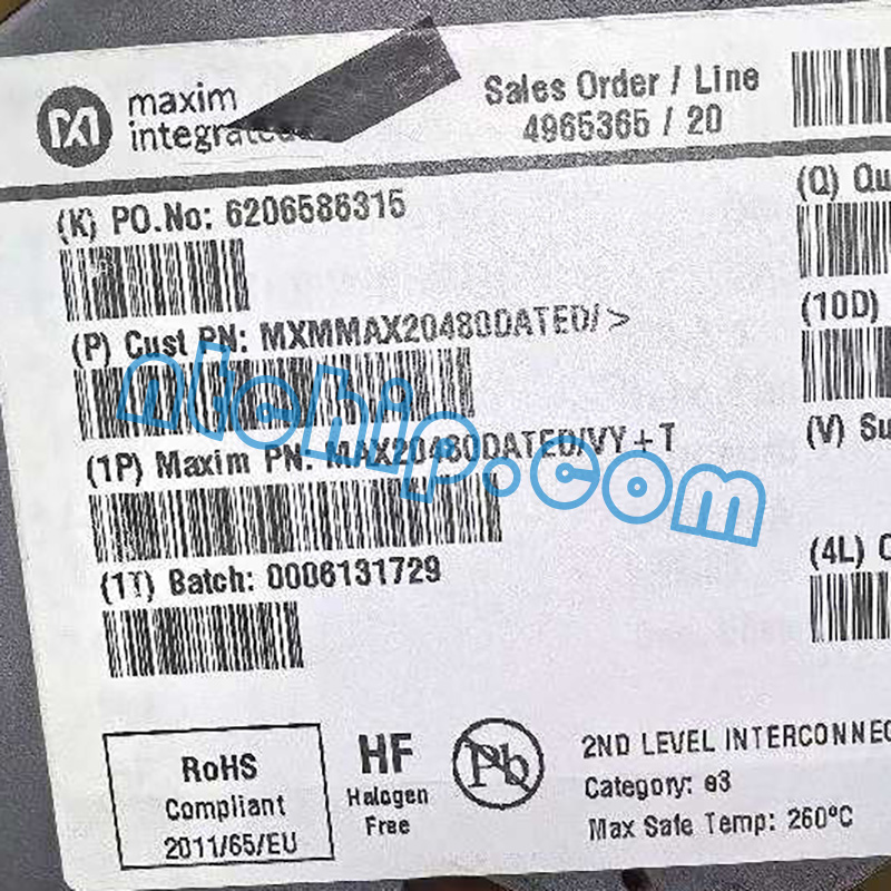 Analog Devices Inc./Maxim  Integrated MAX20480DATED/VY+T original reel label