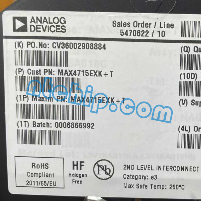 Analog Devices Inc MAX4715EXK  original package label