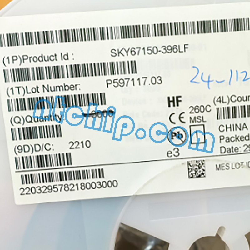 Skyworks Solutions Inc. SKY67150-396LF original reel label