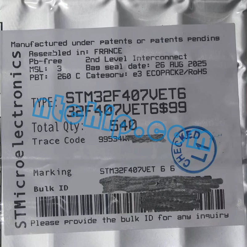 STMicroelectronics STM32F407VET6 electronic component part
