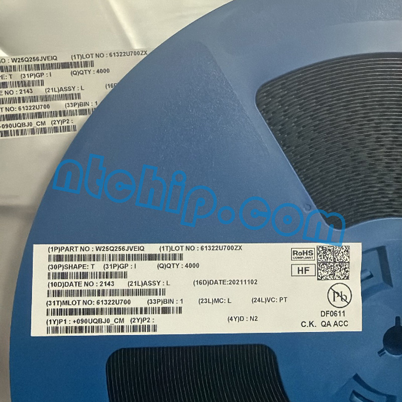 Winbond Electronics Corporation W25Q256JVEIQ TR original reel label