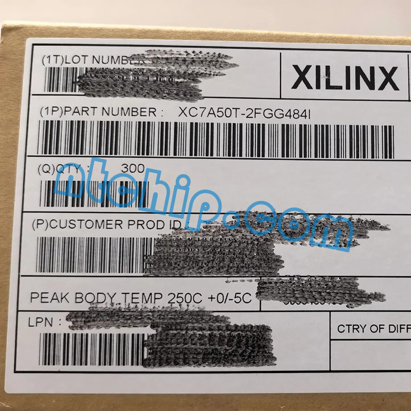 Xilinx XC7A50T-2FGG484I original package label